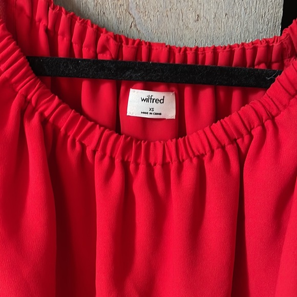 Wilfred Red Off the Shoulder Dress - XS - Picture 2 of 3